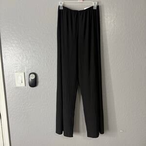 NWT Alex Evenings Women's Matte Jersey Straight Leg Pants, Black, S